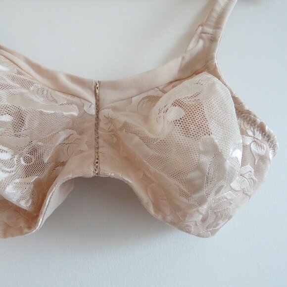 WACOAL Awareness Full Figure Seamless Wire Free Bra in Sand Lace - Size 36B - Picture 3 of 12